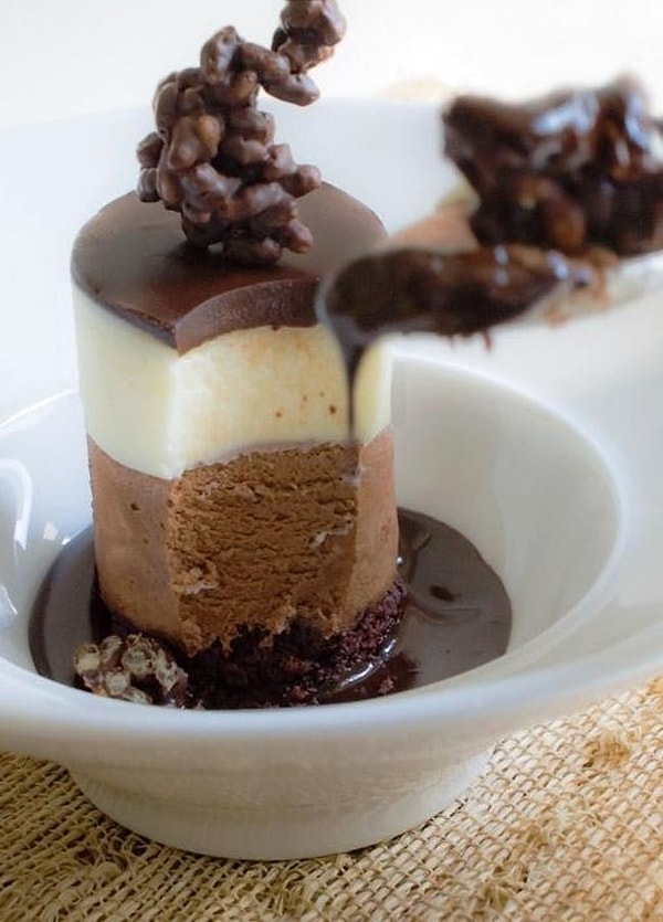 3. Торт-мусс "Три шоколада" 🍫