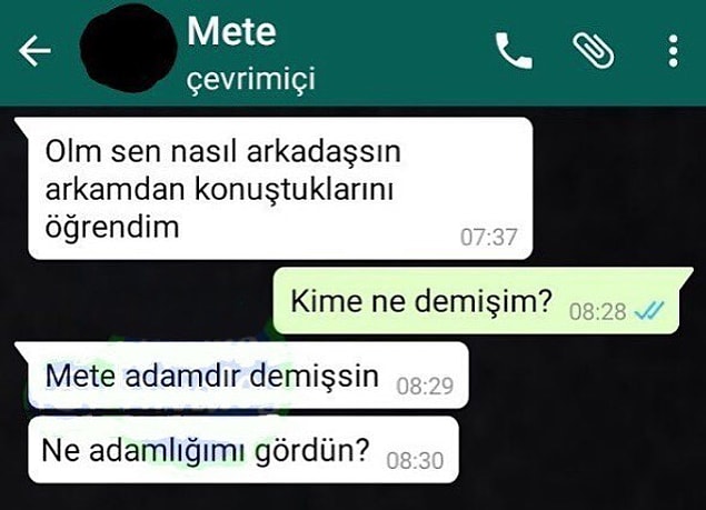 8. Bana adam demiş itin birisi
