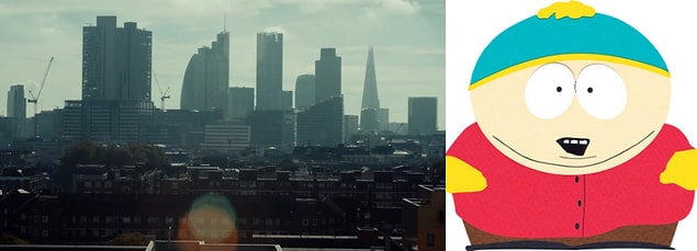 Lensteki parlamayla birlikte fotoğrafta oluşan Eric Cartman