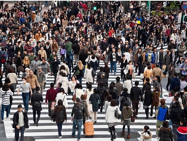 4. Пешеходный переход в Сибуе, Токио, Япония