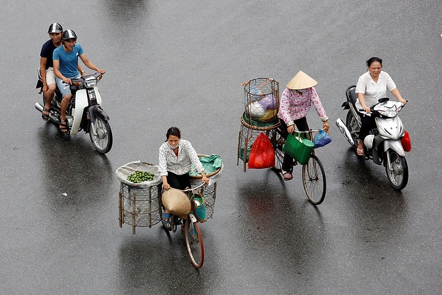 ...а во Вьетнаме очень популярны велосипеды.