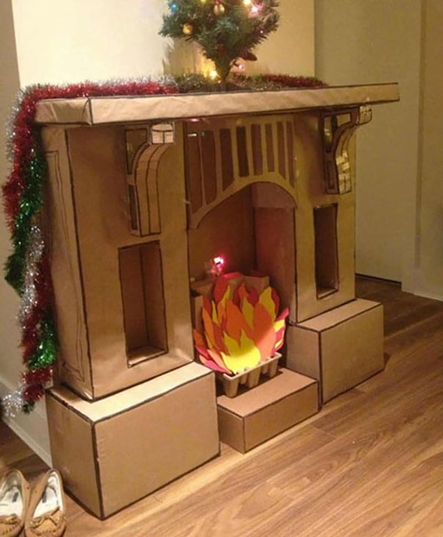 4. "Sevgilim Noel çoraplarımızı asmak için bir yer arıyordu, ben de bunu yaptım."