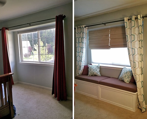 1. Жена уехала из дома на 48 часов, и муж смастерил для нее диванчик у окна!