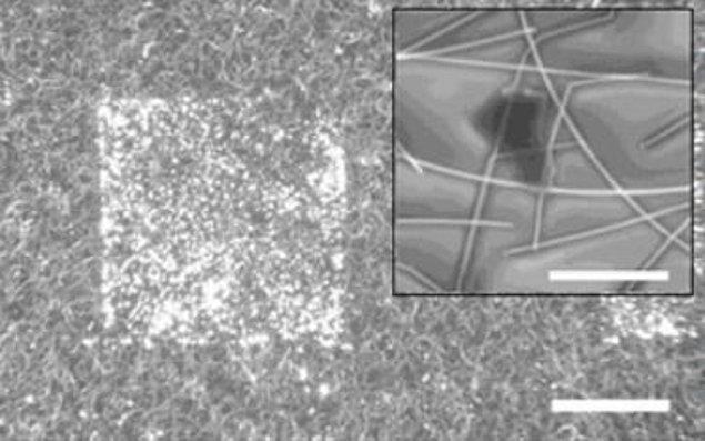 Bilim insanları, grafin parçacıklarını suyun üzerinde yüzdürerek lastik bir damga ile almanın mümkün olduğunu keşfetmişler ve bu parçacıkları seçtikleri desende gümüş nanotel filmin üzerine koyarak yeni ekranları elde etmişler.