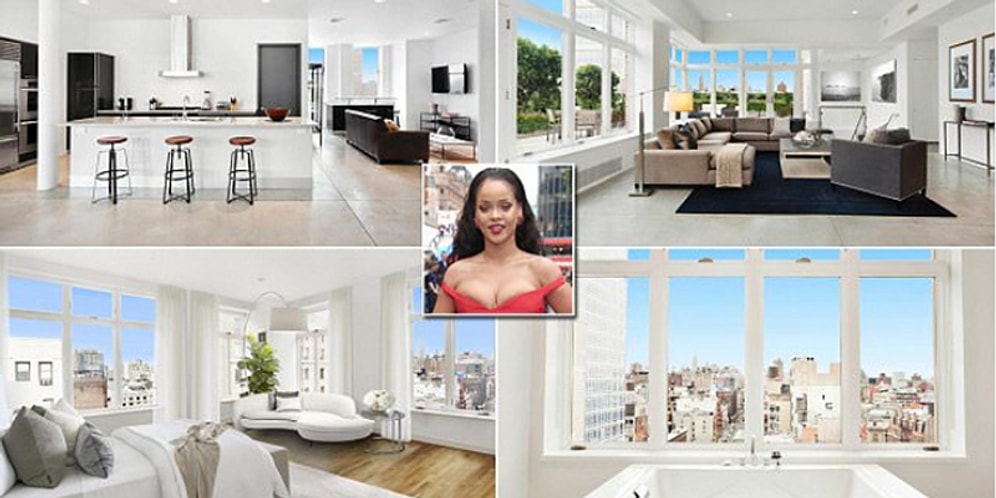 Rihanna'nın New York'ta Kiraladığı Süper Lüks ve İnanılmaz Tarz Evi 17 Milyon Dolara Satılıyor!