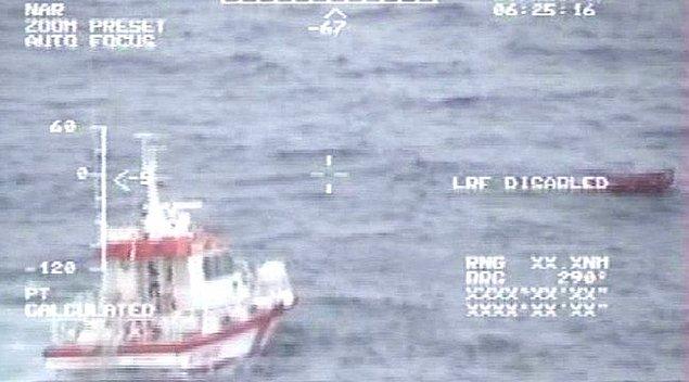 Deniz Kuvvetleri Komutanlığı'na bağlı "TCG ALEMDAR" gemisi tarafından kayıp geminin yerinin tespit edilmişti.
