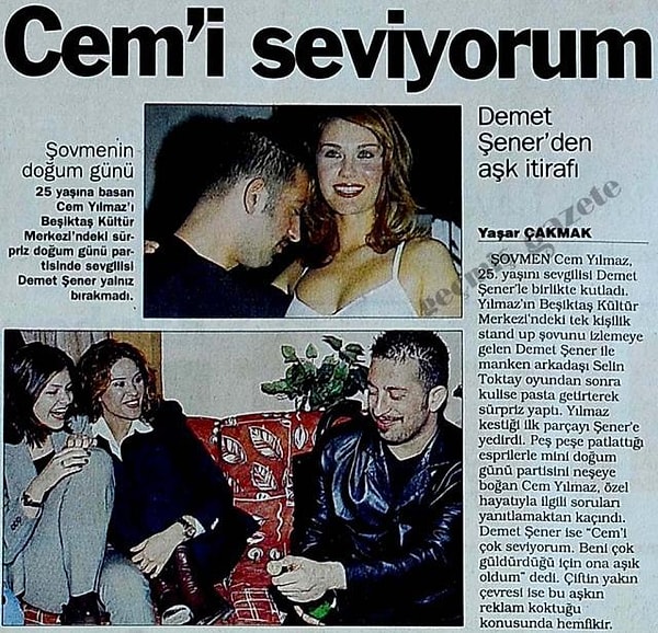 6. Cem Yılmaz ve Demet Şener'in yaşadığı doludizgin aşk