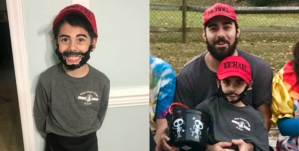 А кто твой герой? Ребенок нарядился на Хэллоуин своим папой, и все рыдают от умиления