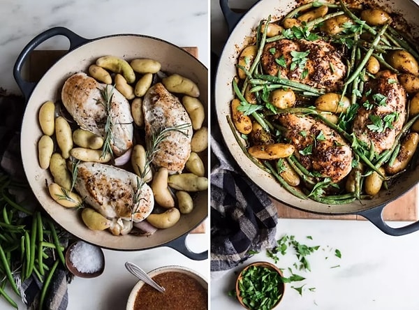 3. Медово-горчичная курочка с молодым картофелем