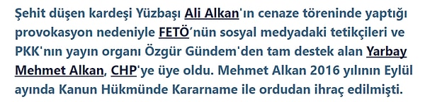 Sabah gazetesi de Alkan için 'provokatör' dedi...