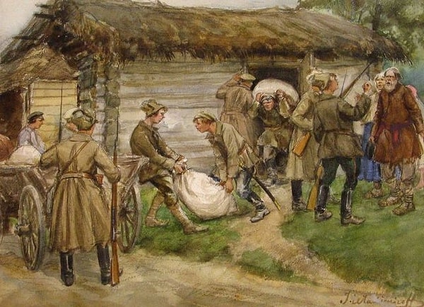 7. Изъятие продовольствия у кулаков.