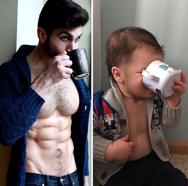 Малыш очень свободно чувствует себя перед камерой. 😍