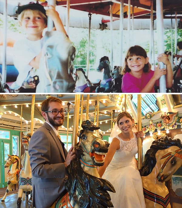 3. Парень женился на девушке своей мечты: они познакомились, когда им было по три года.