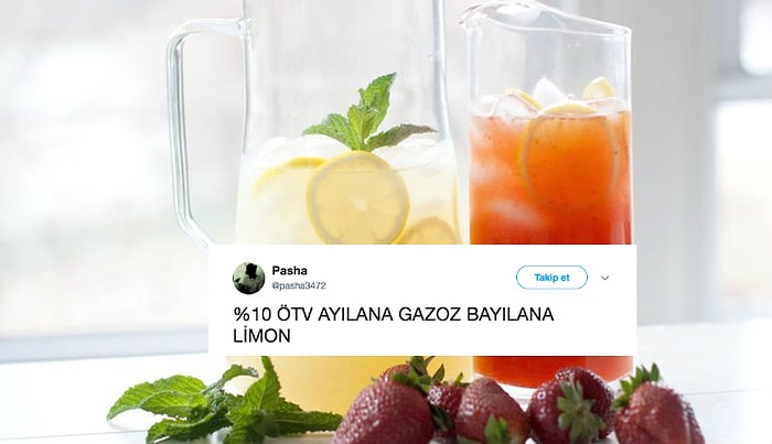 Duydunuz mu? Torba Yasayla Limonata, Gazoz, Soğuk Çay ve Meyve Suyuna ÖTV Geldi