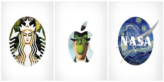 Klasik Eserlerle Ünlü Markaların Logolarını Bir Araya Getiren Proje: Logo+Art