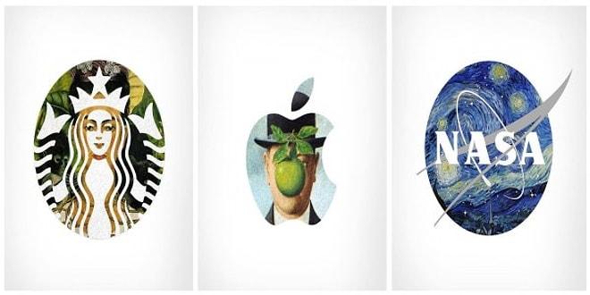 Klasik Eserlerle Ünlü Markaların Logolarını Bir Araya Getiren Proje: Logo+Art