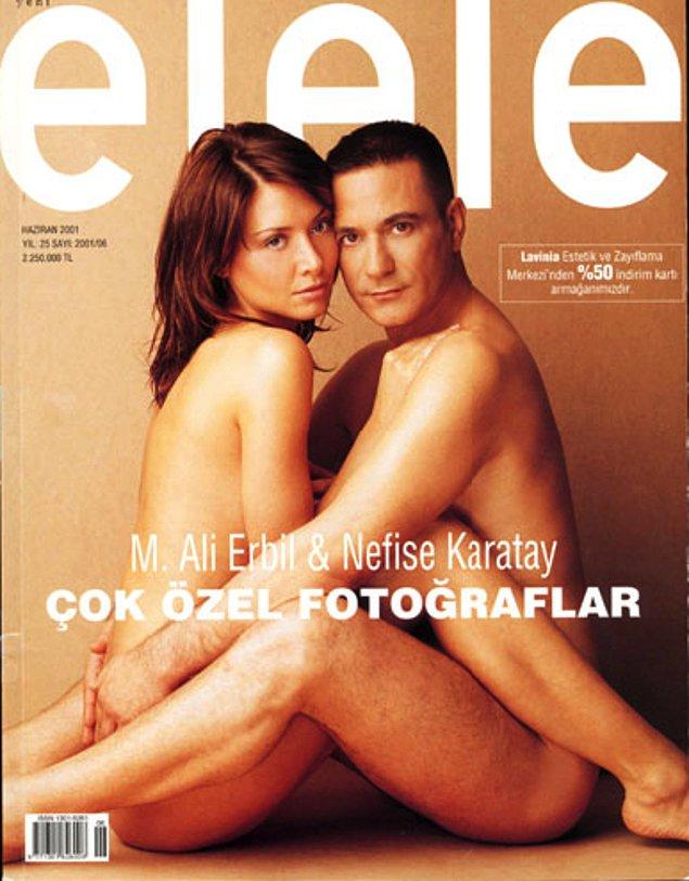 10. Mehmet Ali Erbil ile aşk yaşayan Nefise Karatay'ın, bir dergi için çıplak poz vermesi