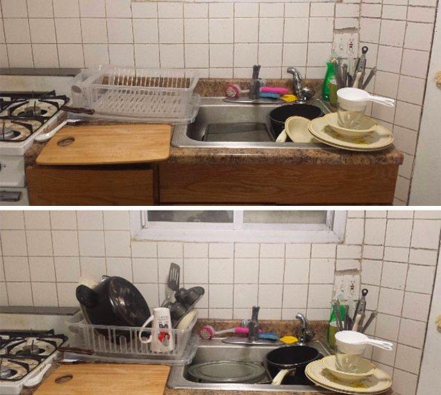 18. Lavabonuz kirli bulaşık mı dolu? Misafirlerin eli kulağında mı? Hemen lavaboya birkaç temiz bulaşık koyun ki işiniz yarım kalmış gibi görünsün.