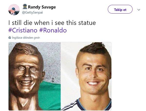 Ama artık diğer heykelle ilgili komik tweetler göremeyeceğiz.