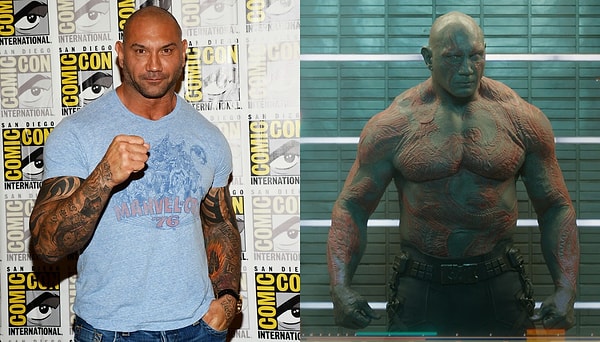 6. Каждый день Дэйв Батиста, исполнитель роли Дракса в "Стражах Галактики", проводил в кресле гримера по 3 часа.