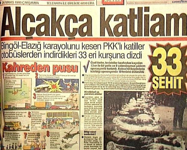 Bingöl'de 33 Askerimiz PKK Tarafından Katledildi!