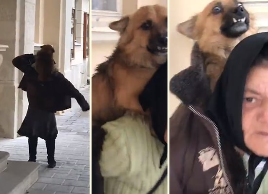 Kendisi Gibi Sokakta Yaşayan Köpeği Üşümesin Diye Montunun İçine Alan Evsiz Kadın