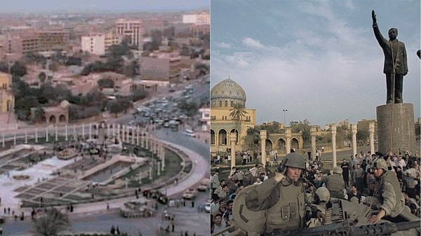 1. Статую Саддама Хусейна на самом деле повалила армия США, а не граждане Ирака