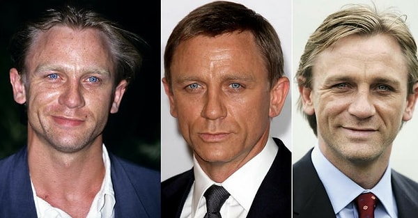 7. Хм... Знаменитый Джеймс Бонд (Дэниел Крейг) определённо использует тоналку, чтобы кожа не блестела в объективах фотокамер. Однако с тоном актёр угадать всё никак не может: имея от природы бледную кожу, на красных дорожках он всё время появляется уж слишком загорелым.