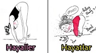 Yogaya Başlarken Ne Umduk Ne Bulduk? En Dürüst Cevapları Veren İllüstrasyonlar! 😂