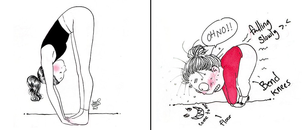 Ожидания и Реальность: 15 иллюстраций, которые поймут только те, кто когда-либо увлекался йогой