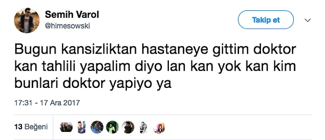 9. Bir başka isim de Twitter fenomenlerinden olan Semih Varol arkadaşımız. O da gündemiz belirleyen tweetler atmasıyla tanınan bir isim...