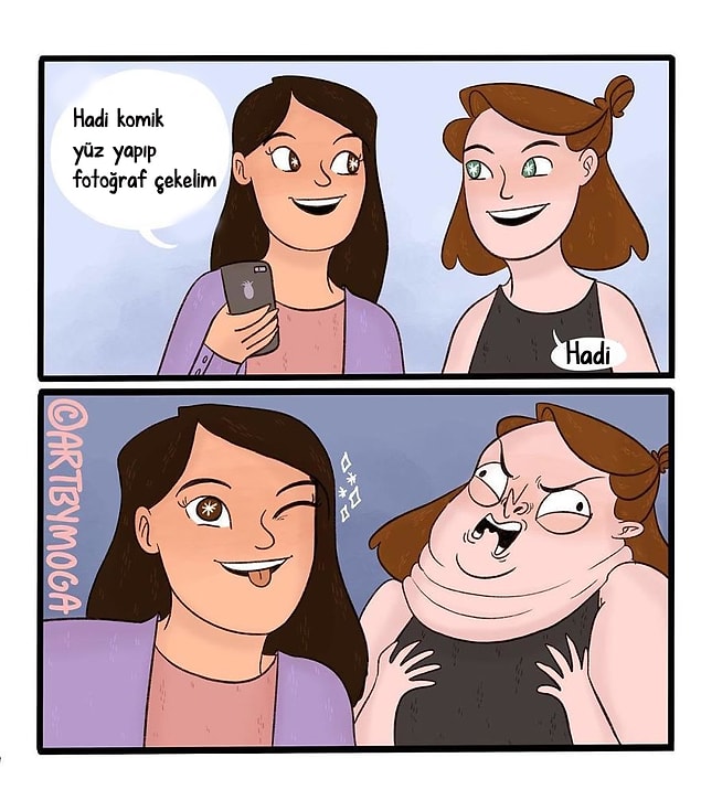 5. Komik ama gerçekte sevimli olmaya çalışan kız modeli....