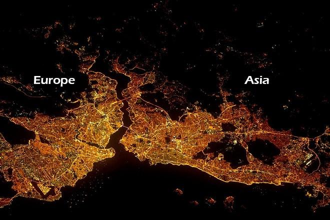 Uzaydan geceleri büyüleyici şekil de gözüken 50 şehir