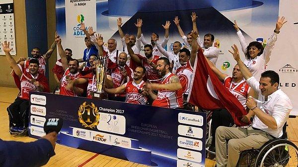 15. Türkiye Tekerlekli Sandalye Basketbol Erkek Milli Takımı, Avrupa şampiyonu oldu.