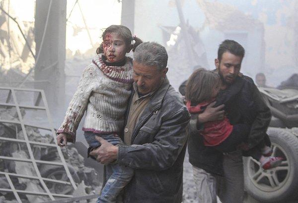 10. Suriye'de rejimin saldırıları. 📷 Qusay Nour