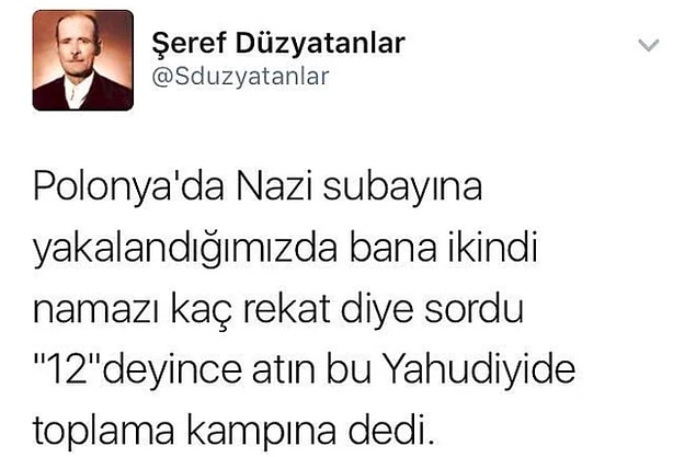 1. Ara sıra tweetlerine yer verdiğimiz Şeref Düzyatanlar tarihi olaylara kendini katıp yaptığı mizahla bilinen bir Twitter fenomeni.
