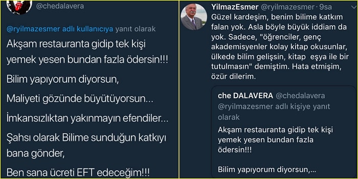 ''Bu Ülkede Nasıl Bilim Yapılacak?'' Çıkışıyla Gündem Olan Yılmaz Esmer Hocanın Kendini Bilmez Bir Takipçisine Verdiği Naif Ayar