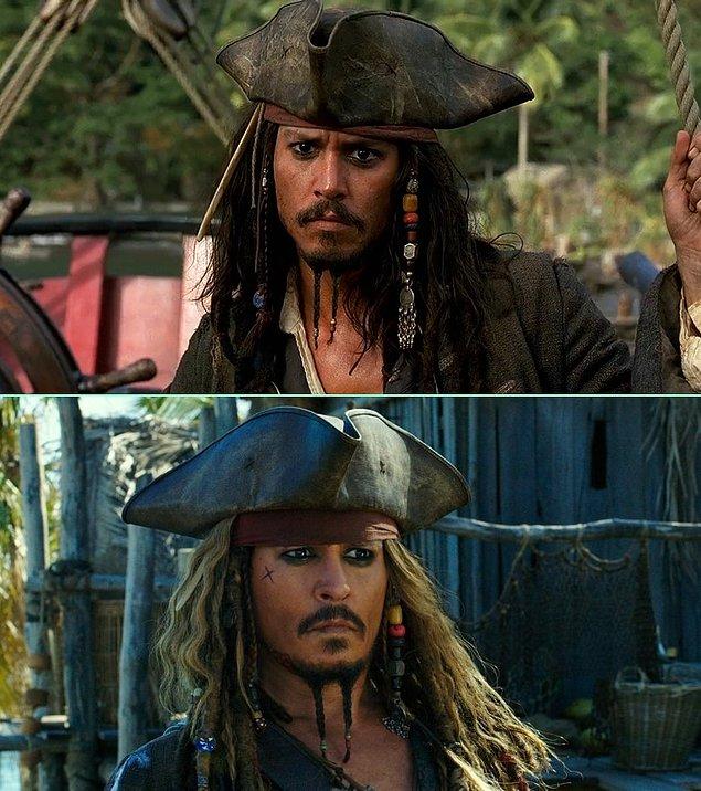 17. İlk filmden bu yana 14 yıl geçti bile. Jack Sparrow yine bildiğiniz gibi.