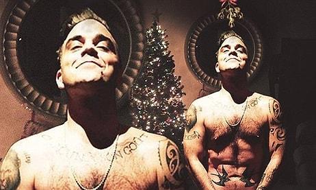 Robbie Williams'tan 'Bacadan Noel Baba Değil de Sen İnsen Keşke' Dedirten Çıplak Yılbaşı Pozu