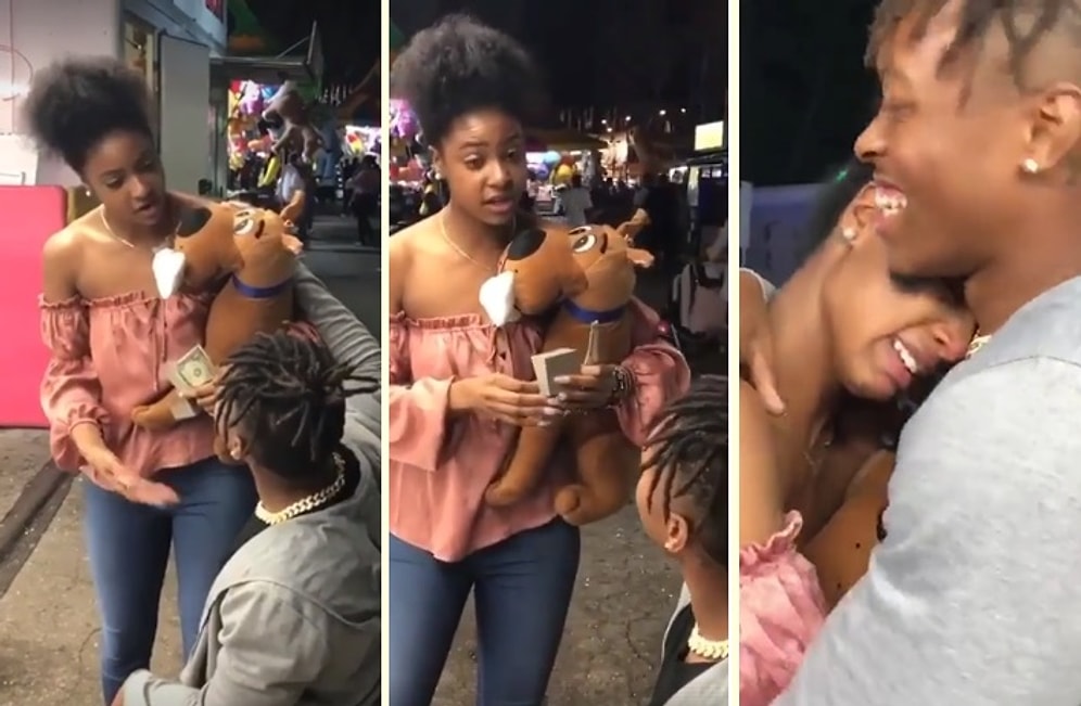 Erkek Arkadaşının Evlilik Teklifini İlk Başta Şaka Zanneden Kadının Gözyaşlarına Hakim Olamadığı Anlar