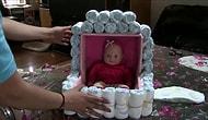 hediyelik bebek bezinden bebek arabası nasıl yapılır