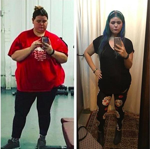 Mücadeleyi bırakmayan ve sağlıklı hayatına devam eden Jessica, ameliyatın ardından bir yıl içinde tam 87 kilo verdi.