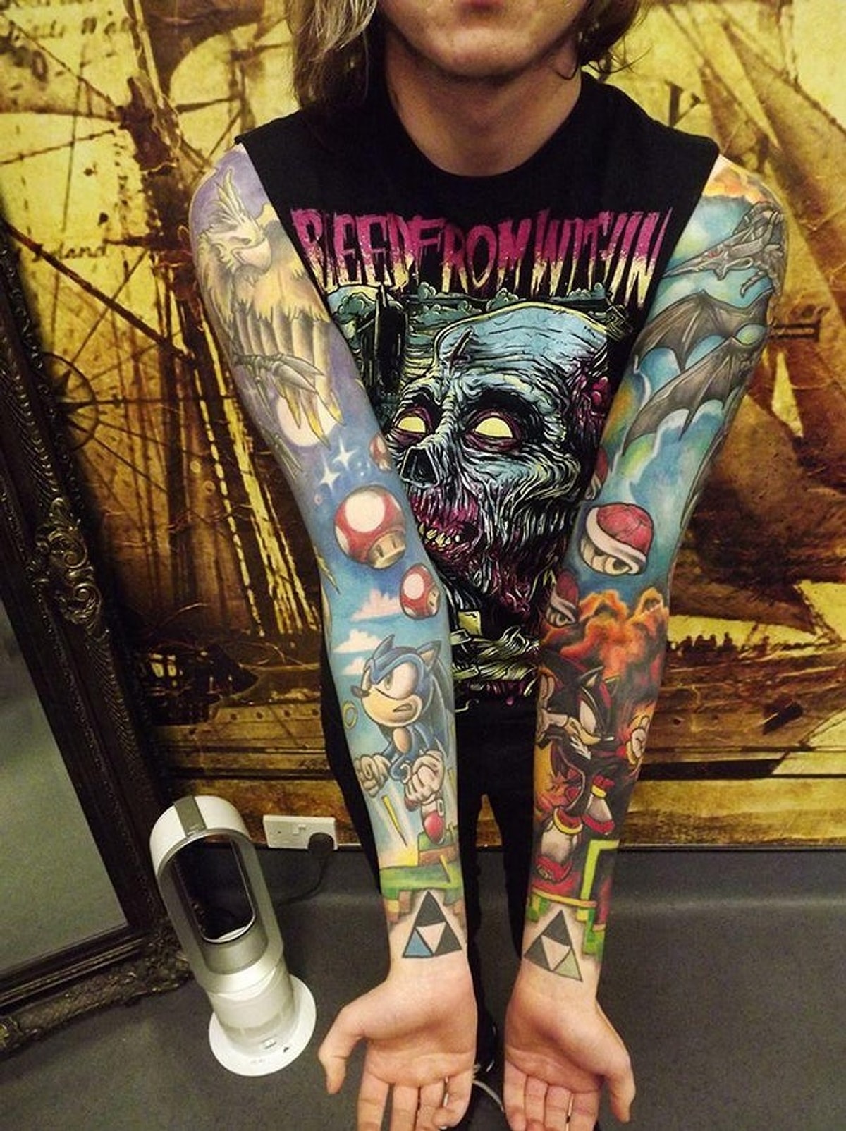 Мужская тату. Татуированные парни. Забились руки. Тату на всю руку. Тату на руке.