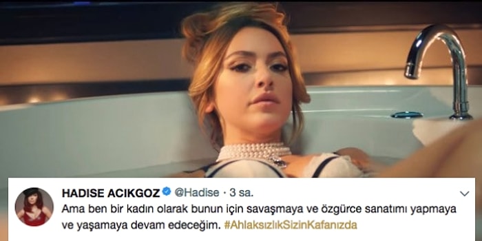 Sıfır Tolerans Klibi RTÜK Tarafından Erotik Bulunan Hadise Çok Sert Tepki Gösterdi: "Ahlaksızlık Sizin Kafanızda!"