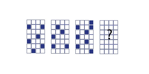 8. Сколько квадратиков нужно заполнить в последней фигуре?