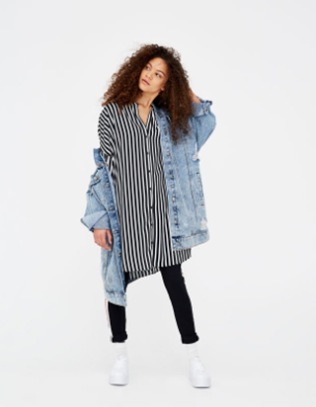Oversize denim ceket
