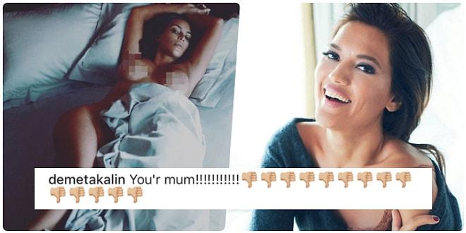 Demet Akalın Yatakta Çıplak Poz Veren Kim Kardashian'a Ayar Vermeye Çalışınca Fanlarının Saldırısına Uğradı!