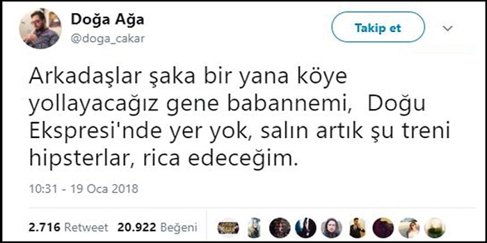 Son Dönemin En Popüler Etkinliklerinden 'Doğu Ekspresi'ni Mizahına Alet Ederek Güldüren 15 Kişi