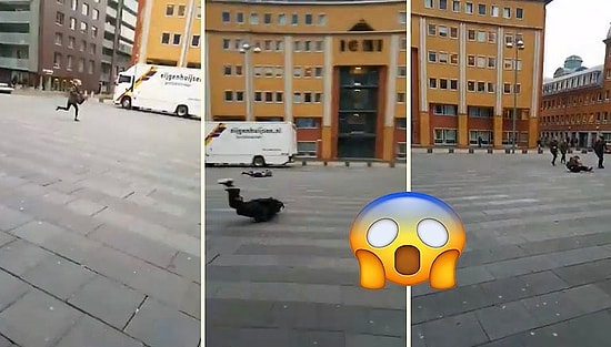 Такого ветра вы еще не видели: Кадры дикого шторма в Нидерландах, который буквально уносит людей в небо!