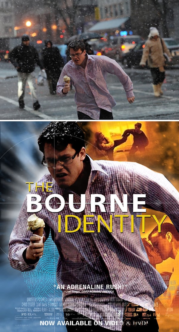 11. "Убегающий человек с мороженым"